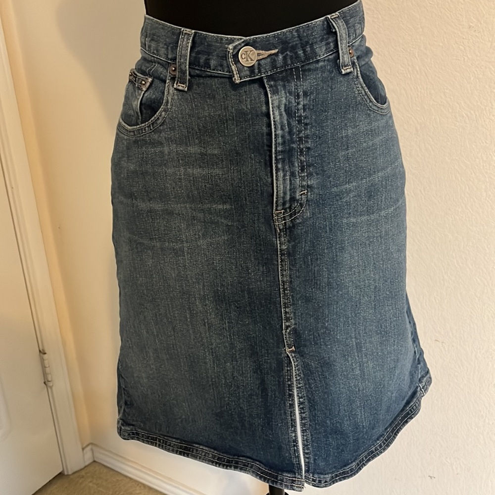 Calvin Klein blue jean skirt